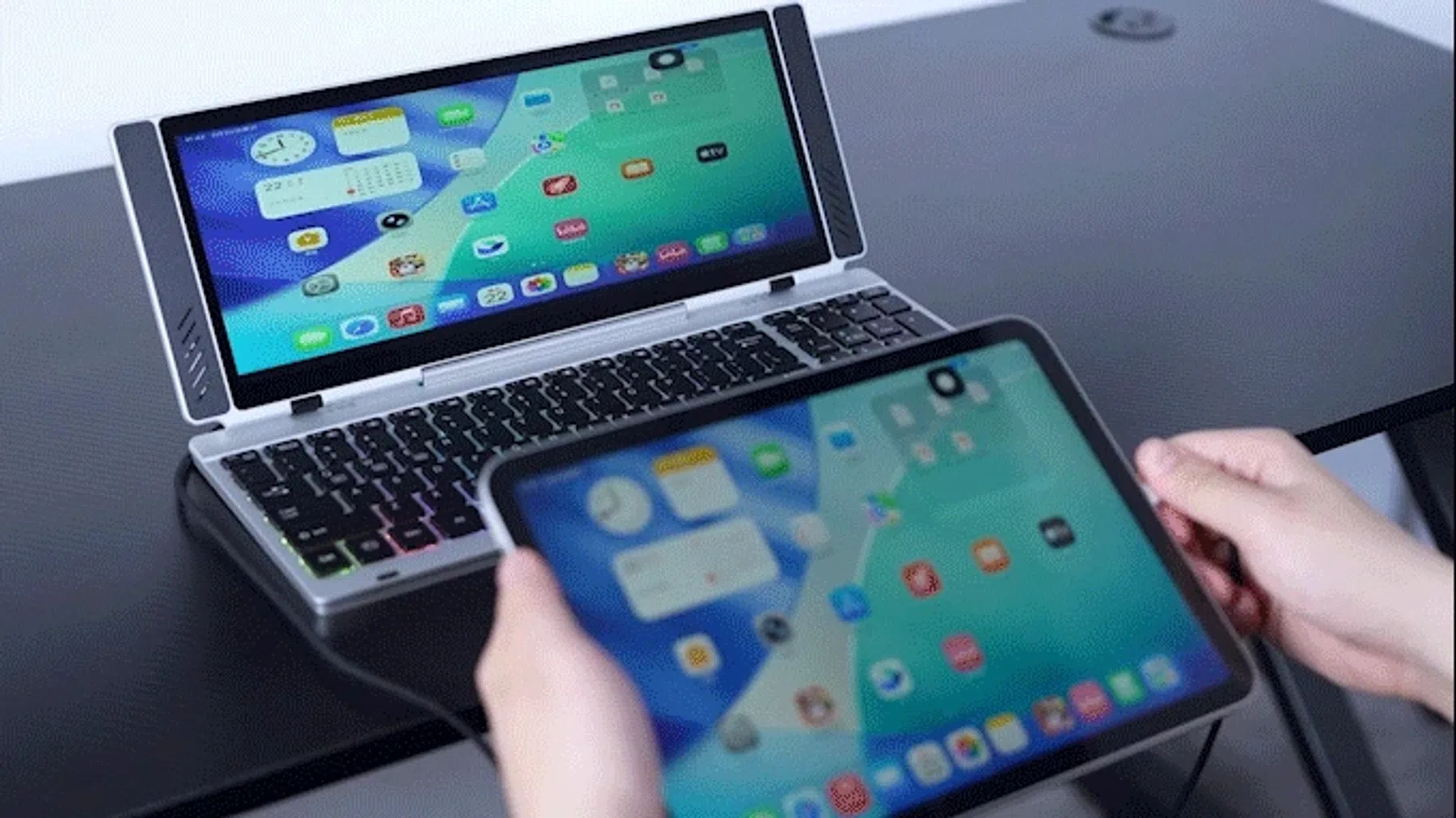 VitaLink aangesloten op een iPad
